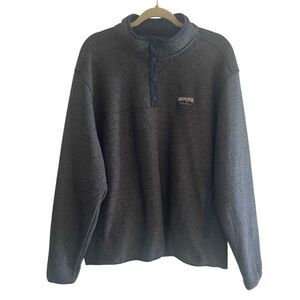 New Eddie Bauer Blue Sweater Fleece Knit Sweatshirt Men’s Size XL Pockets